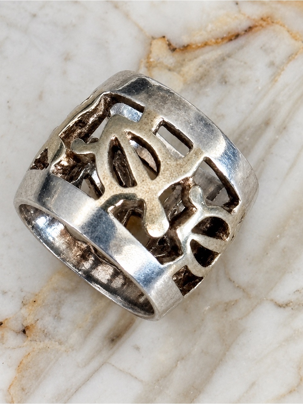 VTG Two-Tone Sterling Silver & Gold Hawaiian Honu Sea Turtle Barrel Bead Charm